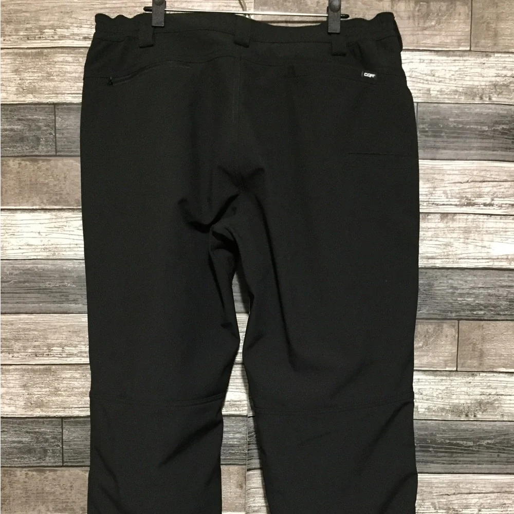 CQR Fleece Lined Pants Men’s 40x30 Black Stretch Ankle Zip
